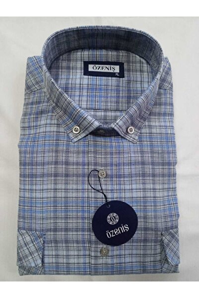 Özeniş Çift Cepli Kapaklı Kareli Uzun Kollu Gömlek