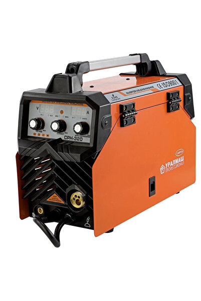 Uralmash Aparat de sudura CPH 320 MMA, MIG-MAG, masca simpla, palmari, electrozi, Accesorii incluse