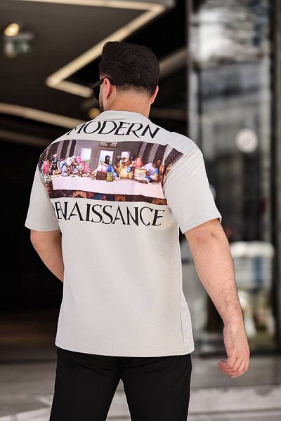 STOCX Oversize Men's T-Shirt - Modern Renaissance Printed Back Detail