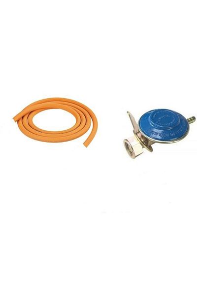 VRC Ertone 4 Burner Enamelled Mini Stove with Gas Hose and Accessories, White