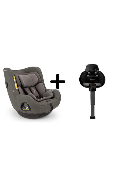 Nuna - Set scaun auto rotativ TODL next Thunder, 40-105 cm + bază isofix BASE next i-Size testată ADAC