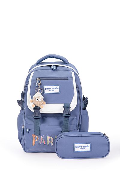 Pierre Cardin Унисекс комплект ученически чанти Pcset07pc1111802-син