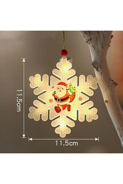 MasterLED Snowflake light decoration, warm white, battery powered