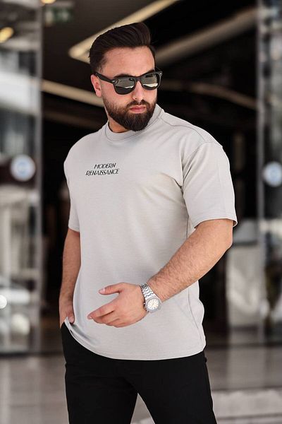 STOCX Oversize Men's T-Shirt - Modern Renaissance Printed Back Detail