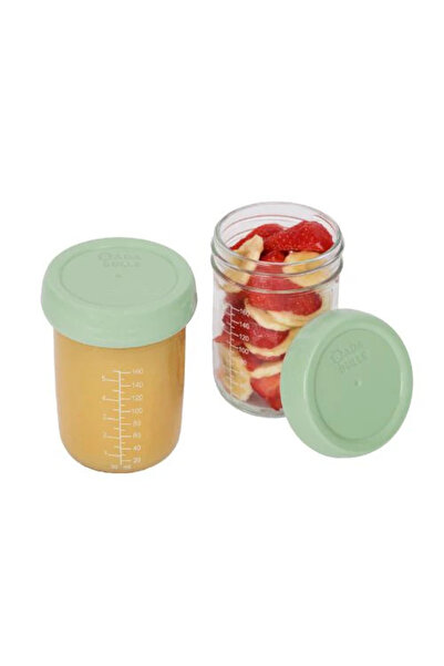 Badabulle Set de 2 boluri din sticlă Badabowls pentru depozitarea hranei pent...