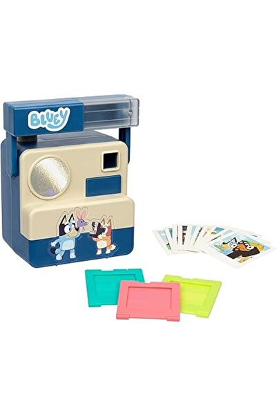 bluey كاميرا شيكيت شيكيت - لعبة تظاهرية مع بطاقات صور وخراطيش أفلام قابلة للفتح