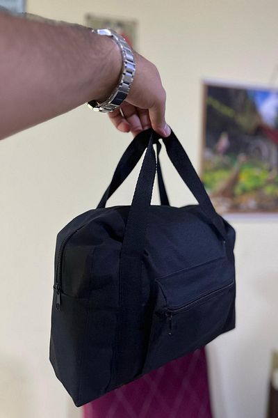 PADRİ 2 Compartment Zippered Towel Fabric Suitcase Travel Vacation Sports Hospital Multi Compartment Hand and Shoulder Bag