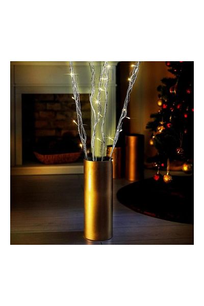 Home Ramuri luminoase, decorațiune de Crăciun, 40 LED-uri albe, lumină caldă, înălțime 120 cm