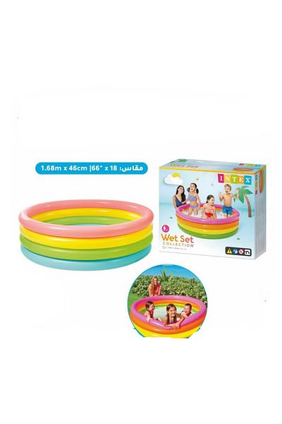 Intex Inflatable Sunset Glow Kiddie Pool Multicolor 46x168cm