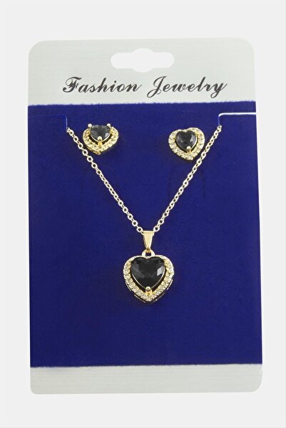 CT STONES Heart Zircon Stone Set Necklace