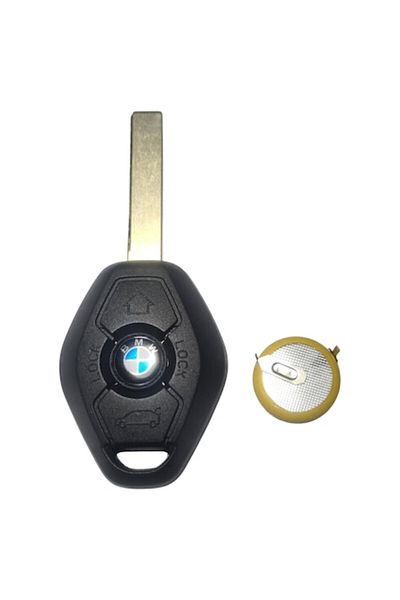 OEM BMW X3/E83 Key Case with LIR2025 Battery, Metal Logo and Keychain