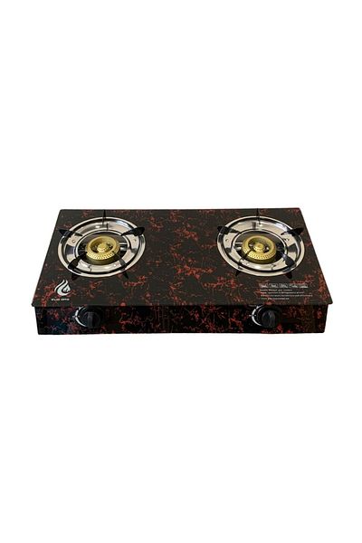 OEM Aragaz Din Sticla Securizata Cu 2 Ochiuri, Aprindere Pe Quartz, Alimentare GPL