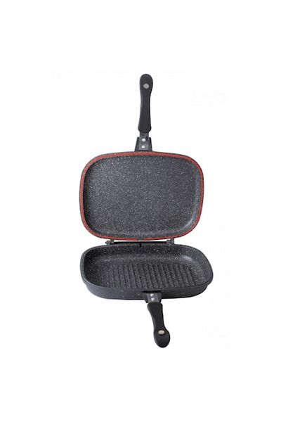 Zilan Double Frying Pan ZLN-9522, Black, Diameter 30 cm, Spare Silicone Gasket