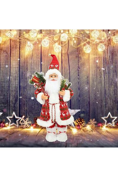PROCART Santa Claus figurine, clothing, hat and accessories, 30 cm