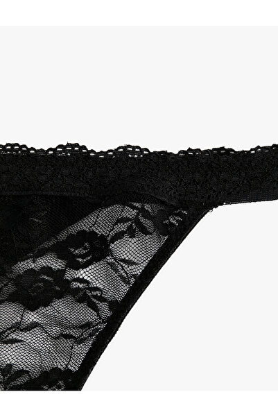 Koton Transparan Rahat Kalıp Dantelli String Külot