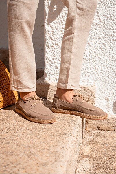 by selvi Lukka Shoes Ανδρικές εσπαντρίλιες από συνθετικό δέρμα Sahra με κορδόνια