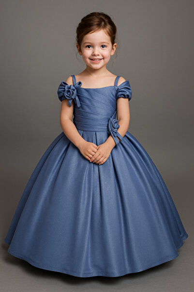 Magu Блакитна вечірня сукня з тартаном