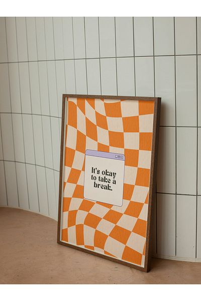 studio duha Este ok să te odihnești Poster |   Tablou Motivațional fără cadru Poster retro Design motivațional