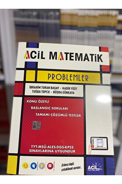 Yanıt Yayınları ACİL MATEMATİK PROBLEMLER SORU BANKASI TYT MSÜ ALES DGS KPSS ...