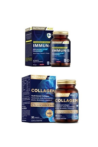 Nutraxin Beta Glukan Içerikli 5 In 1 Immun-s 60 Tablet+tip 1 Ve Tip 3 Hidroli...