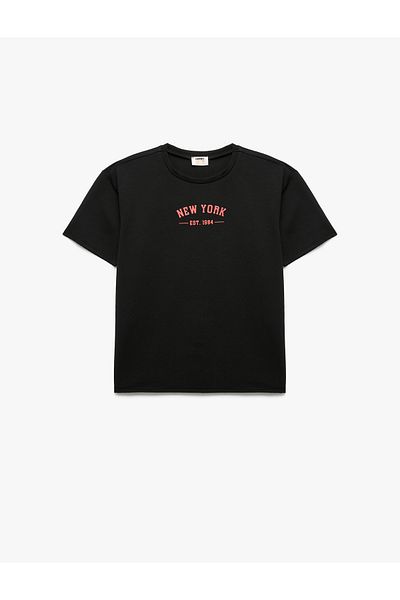 Koton Printed Crew Neck Short Sleeve T-Shirt