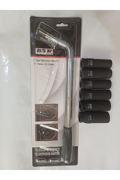 Bsr Teleskopik Bijon Anahtarı, 45cm Kol Ve 1/2 Derin Lokmalar