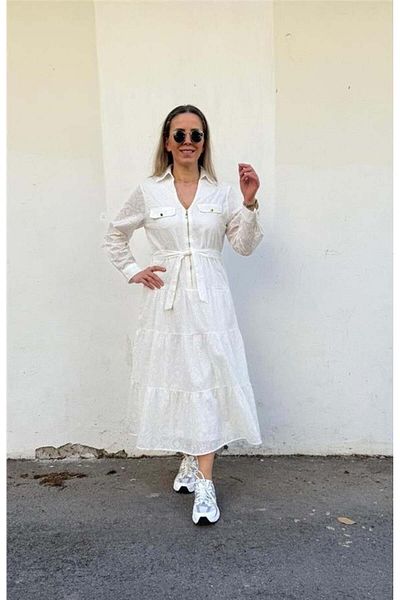 Chance Zippered Brode Dress