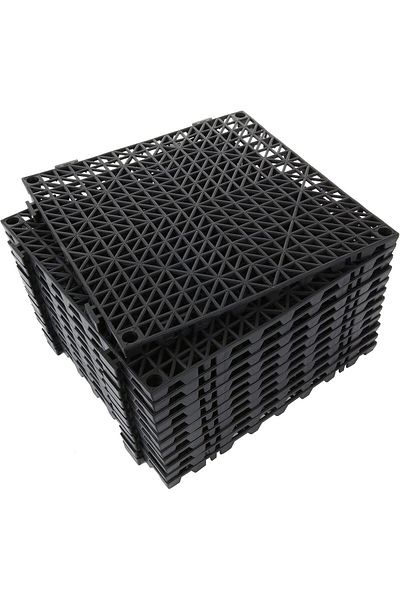 FWEEK FengWu 12 Pack 12" Interlocking Rubber Bathroom Flooring Tiles Non-Slip Pool Mat Splicing Shower Mat