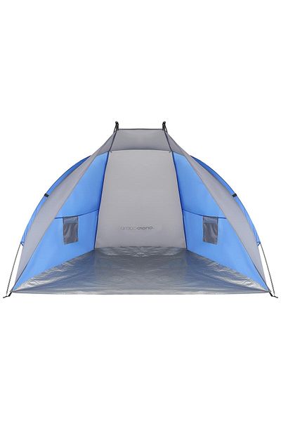 SERSIMO Beach tent for 2 people, with UV protection and insulating floor, 200x100x105 cm, blue and gray