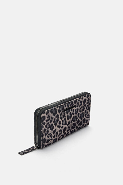 Pull & Bear Leopar desenli naylon cüzdan