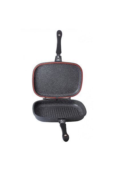 Zilan Double Frying Pan ZLN-9522, Black, Diameter 30 cm, Spare Silicone Gasket