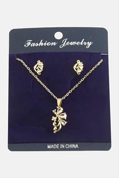 SiHako Dragonfly Zircon Stone Set Necklace