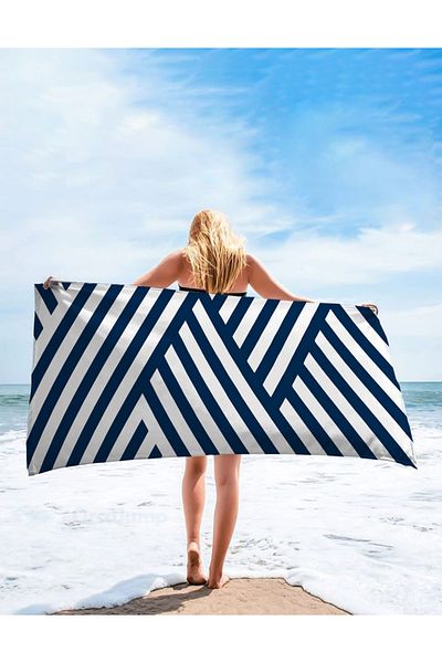 Evmila Special Design Patterned Quick Dry 75X150 cm Beach Towel – Printed