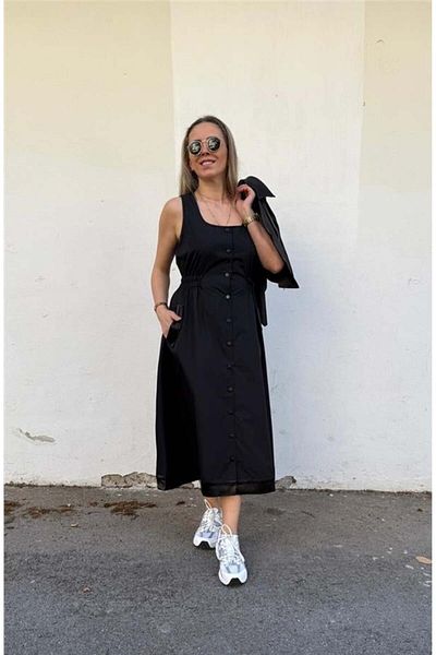 AYSL BUTİK Design Vest Zero Sleeve Shirt Dress
