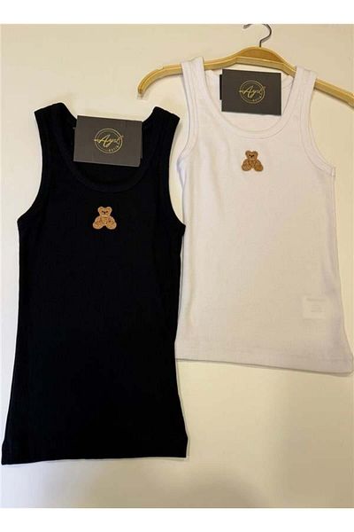 GESVAGES Teddy Bear Printed Tank Top
