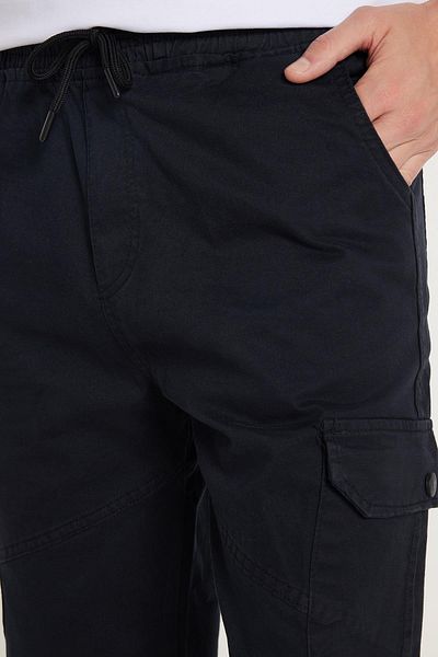 Tudors Ανδρικό σορτς Relax Fit Άνετο 100% βαμβακερό Cargo Pocket Navy Blue Capri