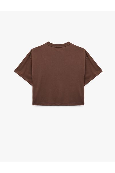 Koton Short Sleeve Crew Neck Printed Oversize T-Shirt