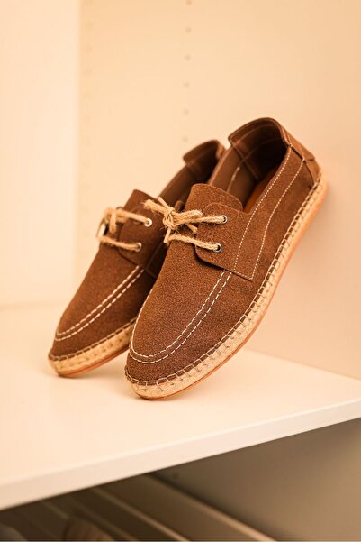 by selvi Lukka Shoes Sahra Men's Faux Leather Lace-Up Espadrille