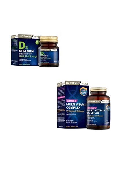 Nutraxin Multivitamin Mineral Kompleksi Kadınlara Özel 60 Tablet + D3 Vitamin...