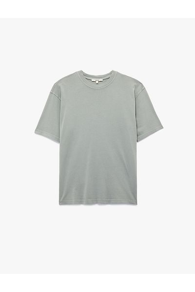 Koton Short Sleeve Crew Neck Cotton Oversize T-Shirt