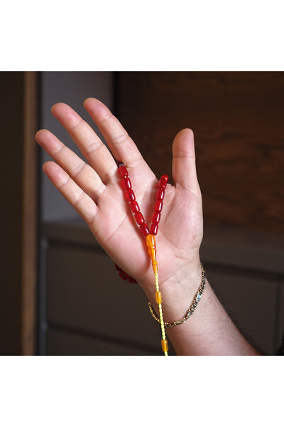 Wall Art İstanbul Hitame Gold Signed Special Casting Squeeze Amber Prayer Beads – Watd008