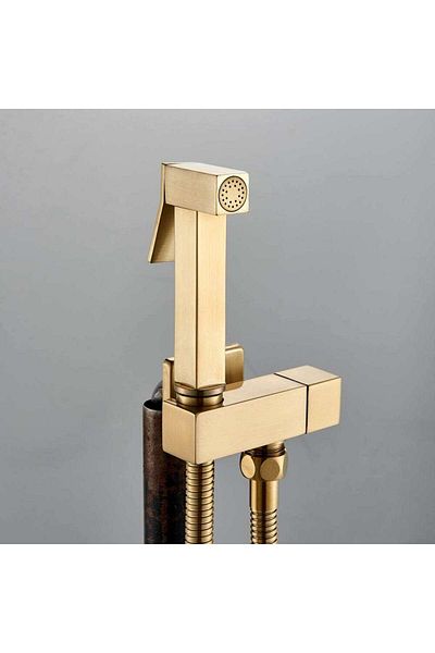 CasaVie Robinet tip dus intim pentru bideu sau wc cu o singura intrare, auriu nichelat, cod 1504