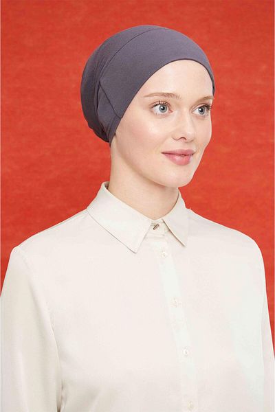 LAVENDER Silicone Seamless Combed Cotton Bonnet Anthracite