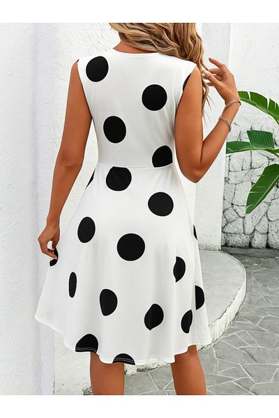 Kokosh moda Rochie de damă cu mâneci zero, cu model în cruce în față