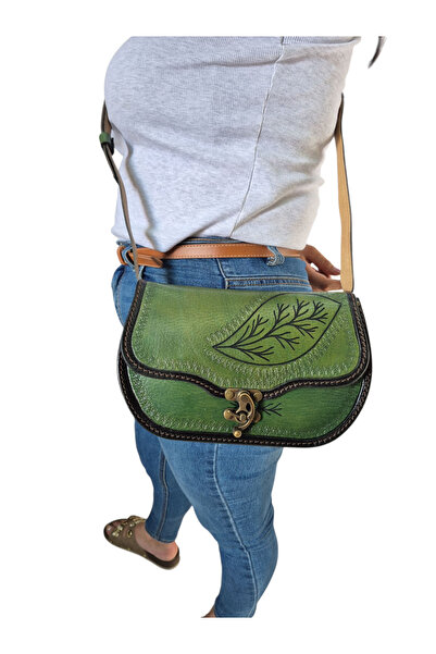 MelAlp Women's Genuine Leather Shoulder Bag Handcrafted Hanmade 18cm X 26cm