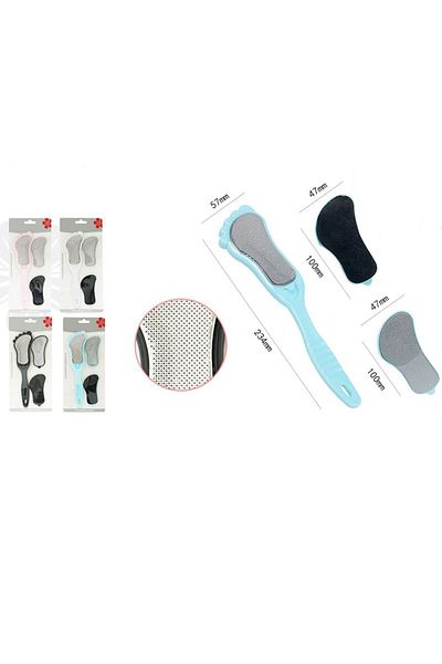 idei Heel file, 3-piece set, interchangeable accessories, metal and plastic