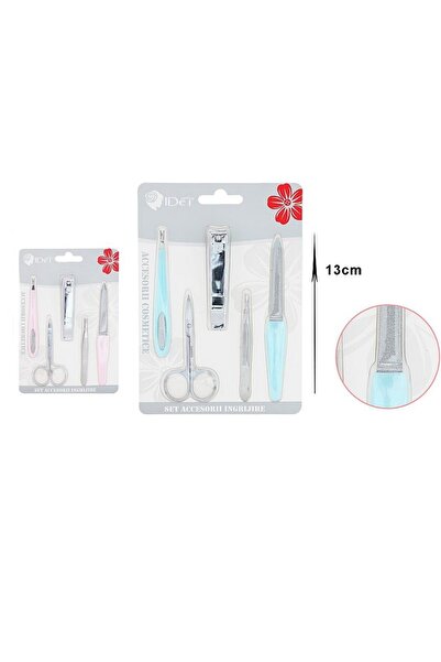 idei Trusă manichiură și pedichiură, set de 5 instrumente, 13 cm, oțel inoxid...