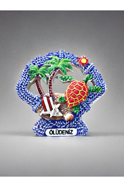Mundy ÖLÜDENİZ Temalı Kabartma Polyester Magnet 7cm x 6,5cm