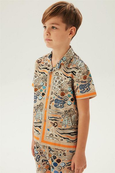 Nebbati Boy Patterned Shirt