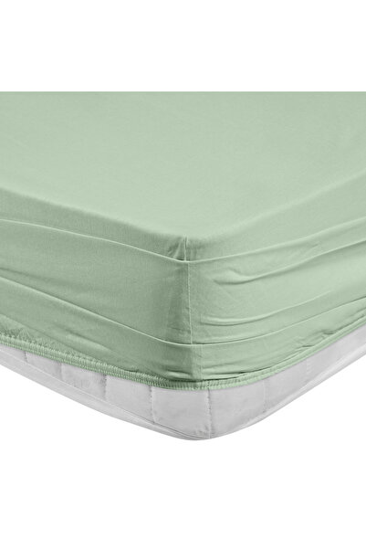 Altınbaşak Freesia Single Ranforce Fitted Sheet 100X200+35 cm Green